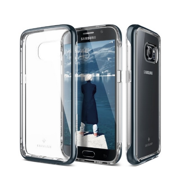 Galaxy S7 Case CaseologySkyfall Series Scratch-Resistant Clear Back Cover navy blue shock absorbent